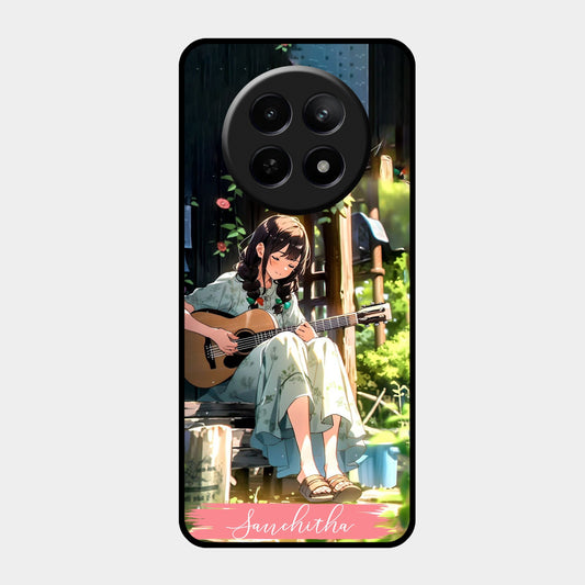 Guitar Girl Glossy Metal Case Cover For Realme