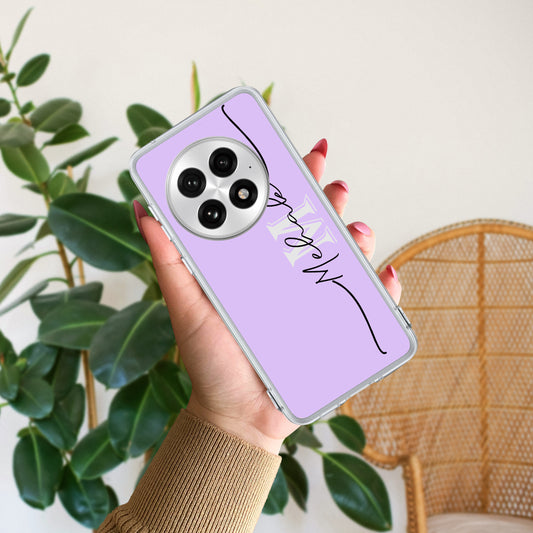 Personalized Initials Lavender Silicon Case For OnePlus