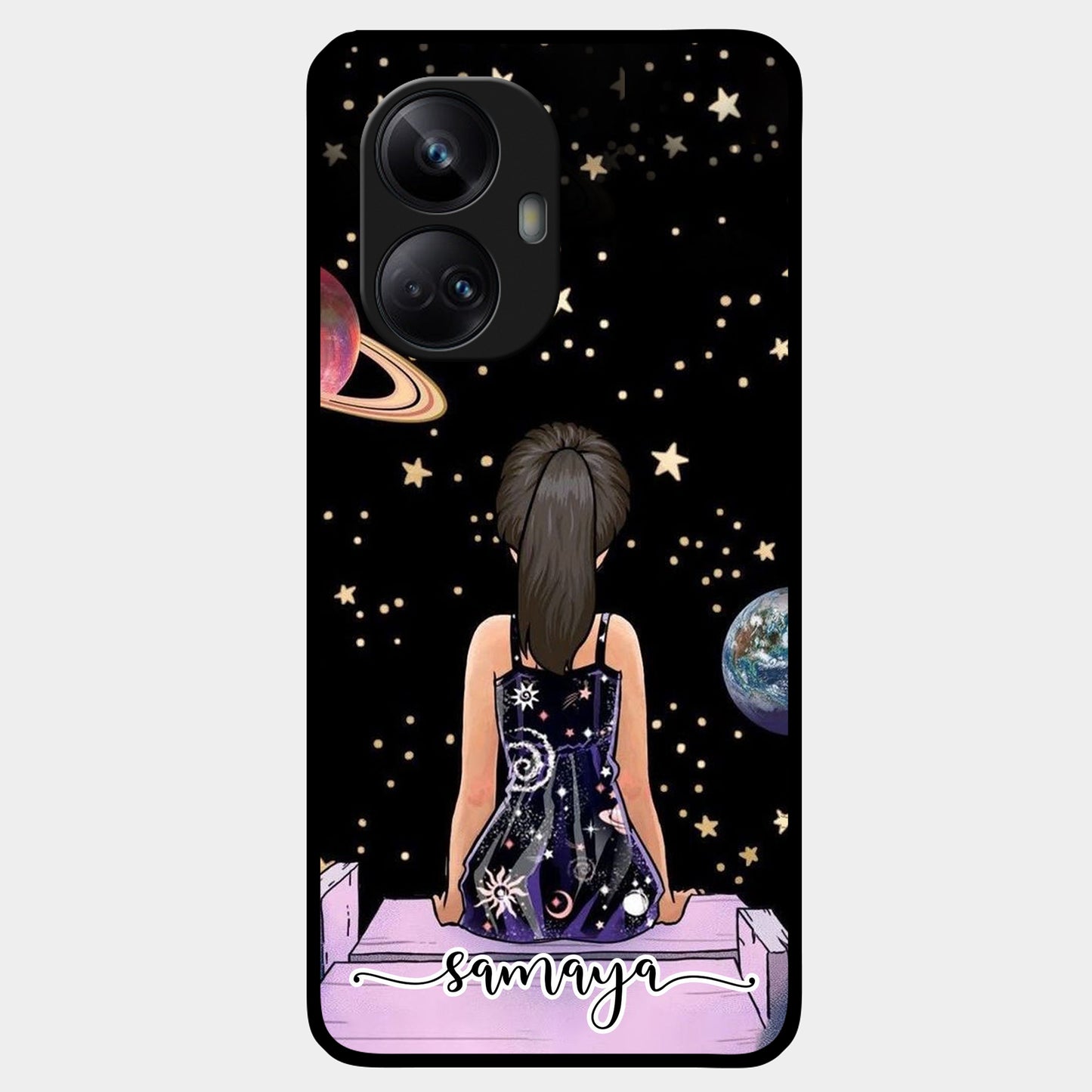 Girl In Universe Customised Glossy Metal Case Cover For Realme