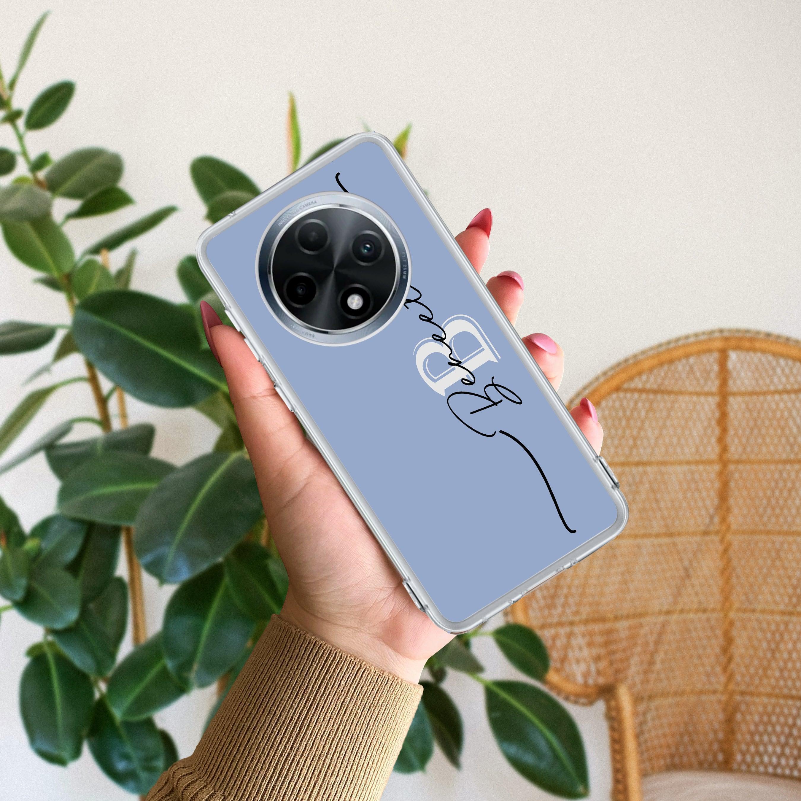 Personalized Initials Azure Anti Yellow Case For Oppo F27 5G