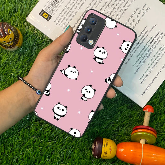 Cute Panda Glossy Metal Case Cover For Realme