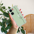 Personalized Initials Mint Green Silicon Case For iQOO - ShopOnCliQ