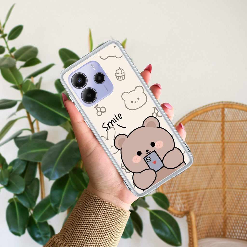 Cute Bear Transparent Silicon Case For Redmi/Xiaomi - ShopOnCliQ