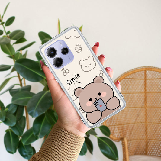 Cute Bear Transparent Silicon Case For Redmi/Xiaomi