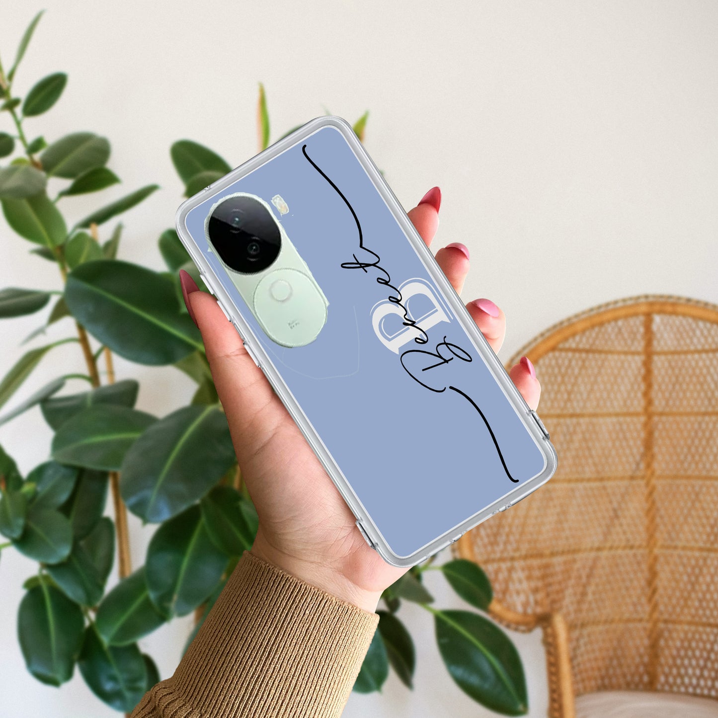 Personalized Initials Azure Silicon Case For iQOO