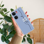 Personalized Initials Azure Silicon Case For iQOO - ShopOnCliQ