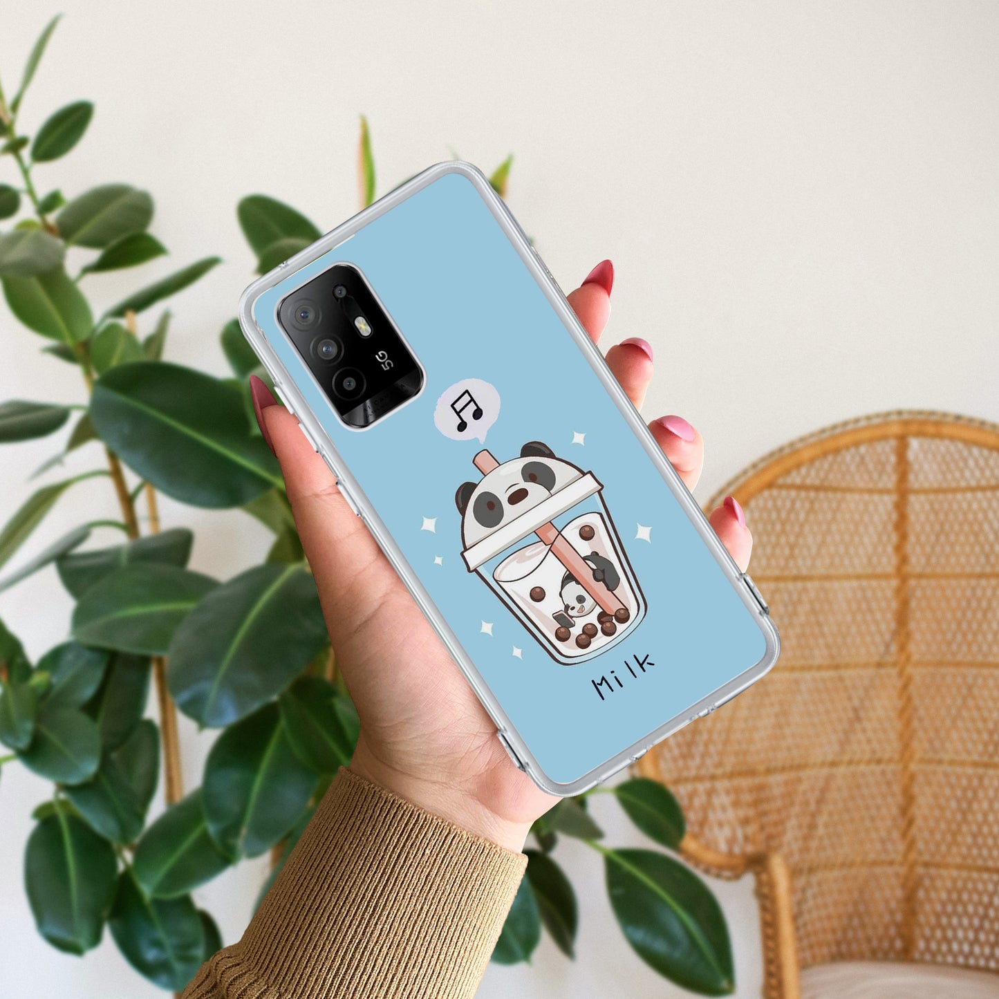 Cartoon Milk Tea We Bare Bears Silicon Case For Oppo