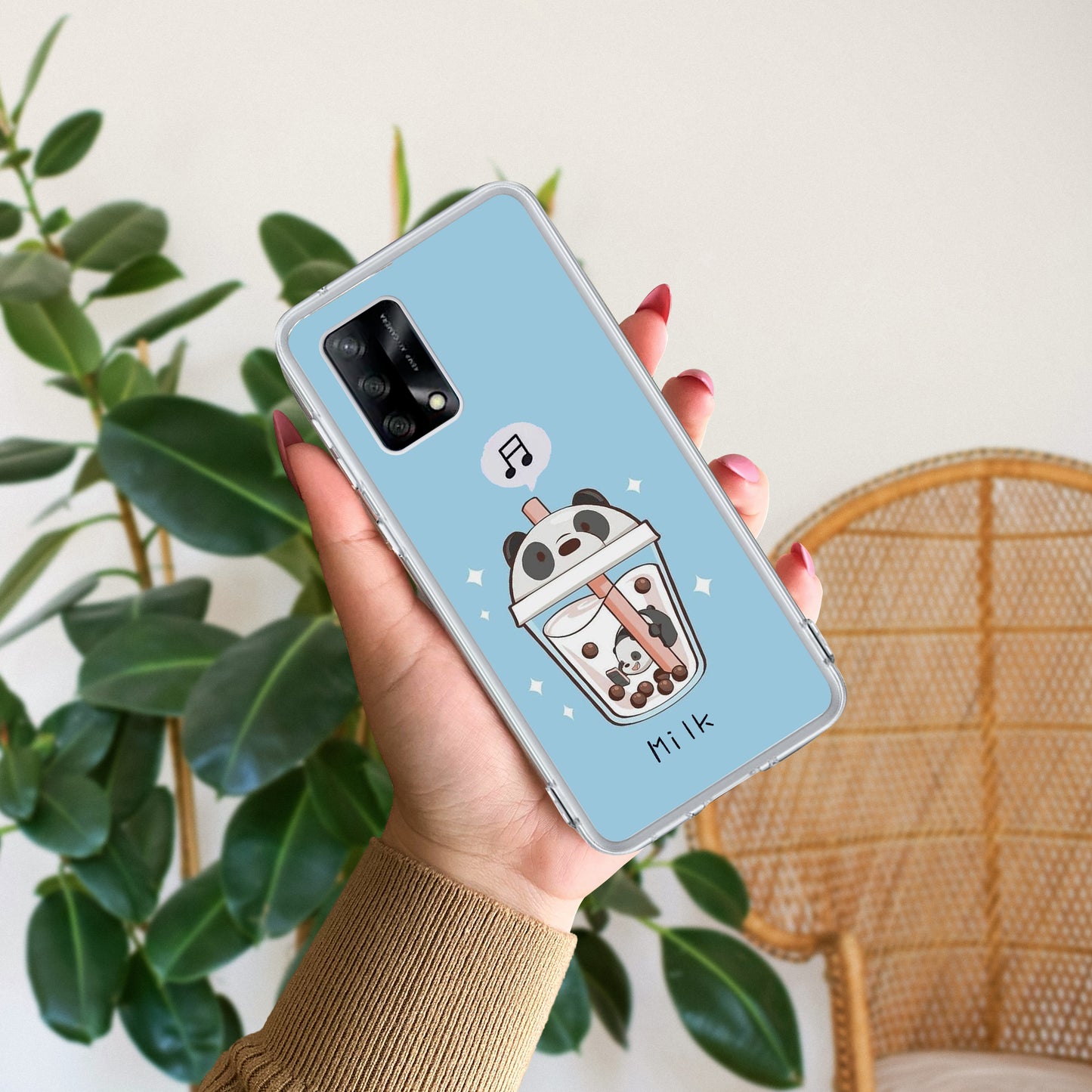 Cartoon Milk Tea We Bare Bears Silicon Case For Oppo