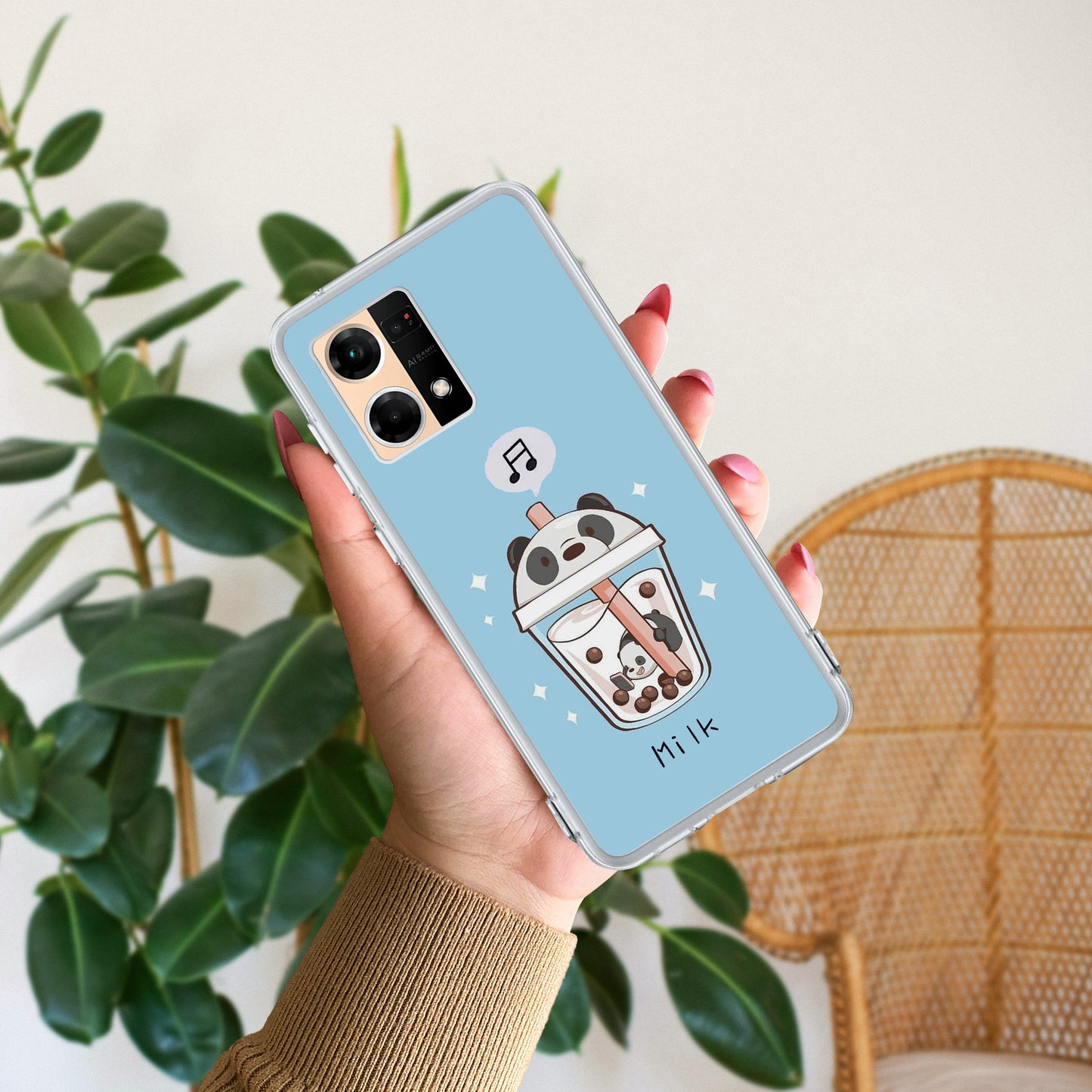 Cartoon Milk Tea We Bare Bears Silicon Case For Oppo