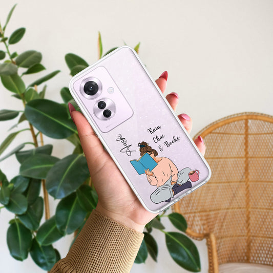 Girl with Book Customize Transparent Silicon Case For Oppo