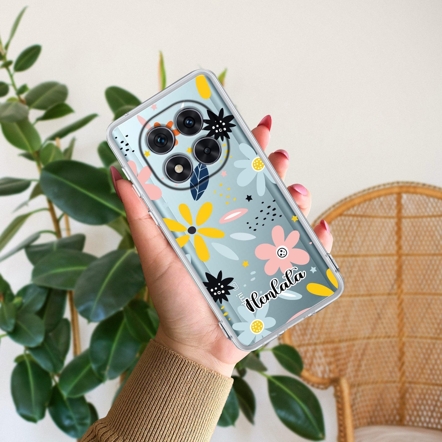 Multi Floral Customize Transparent Silicon Case For Redmi/Xiaomi - ShopOnCliQ