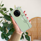 Personalized Initials Mint Green Silicon Case For Realme C65 5G