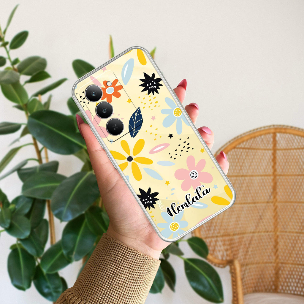 Multi Floral Customize Transparent Silicon Case For Realme/Narzo - ShopOnCliQ