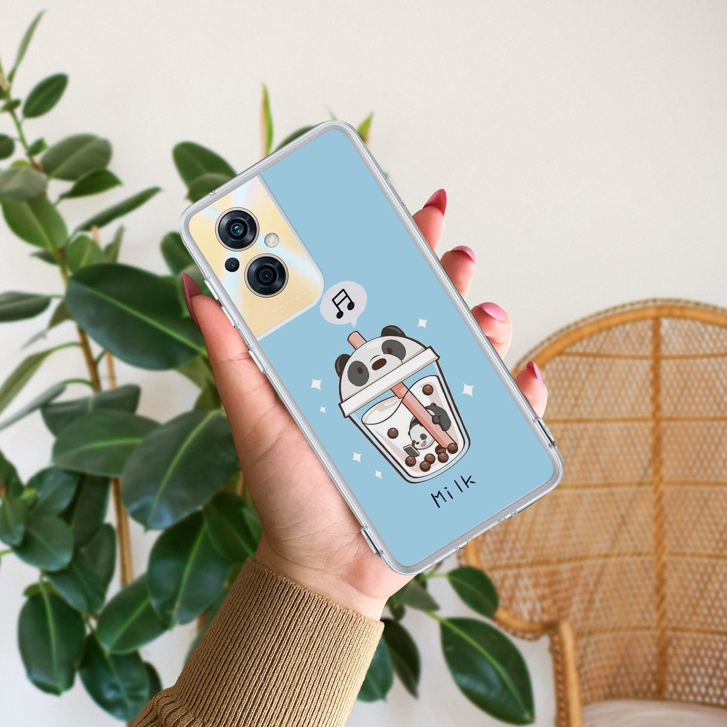 Cartoon Milk Tea We Bare Bears Silicon Case For Oppo