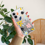 Multi Floral Customize Transparent Silicon Case For Vivo V21 5G