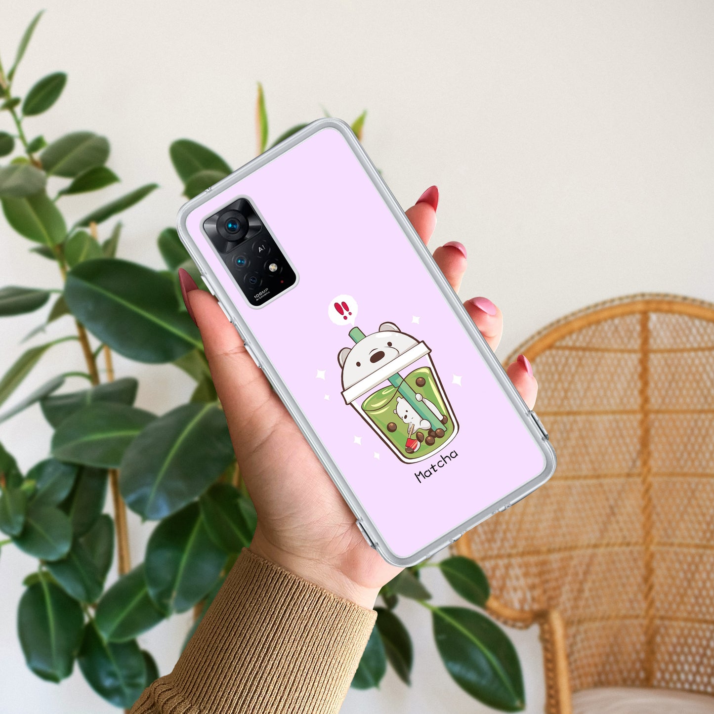 Cartoon Matcha Tea We Bare Bears Silicon Case For Poco