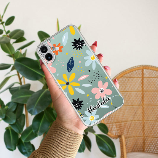 Multi Floral Customize Transparent Silicon Case For Nothing