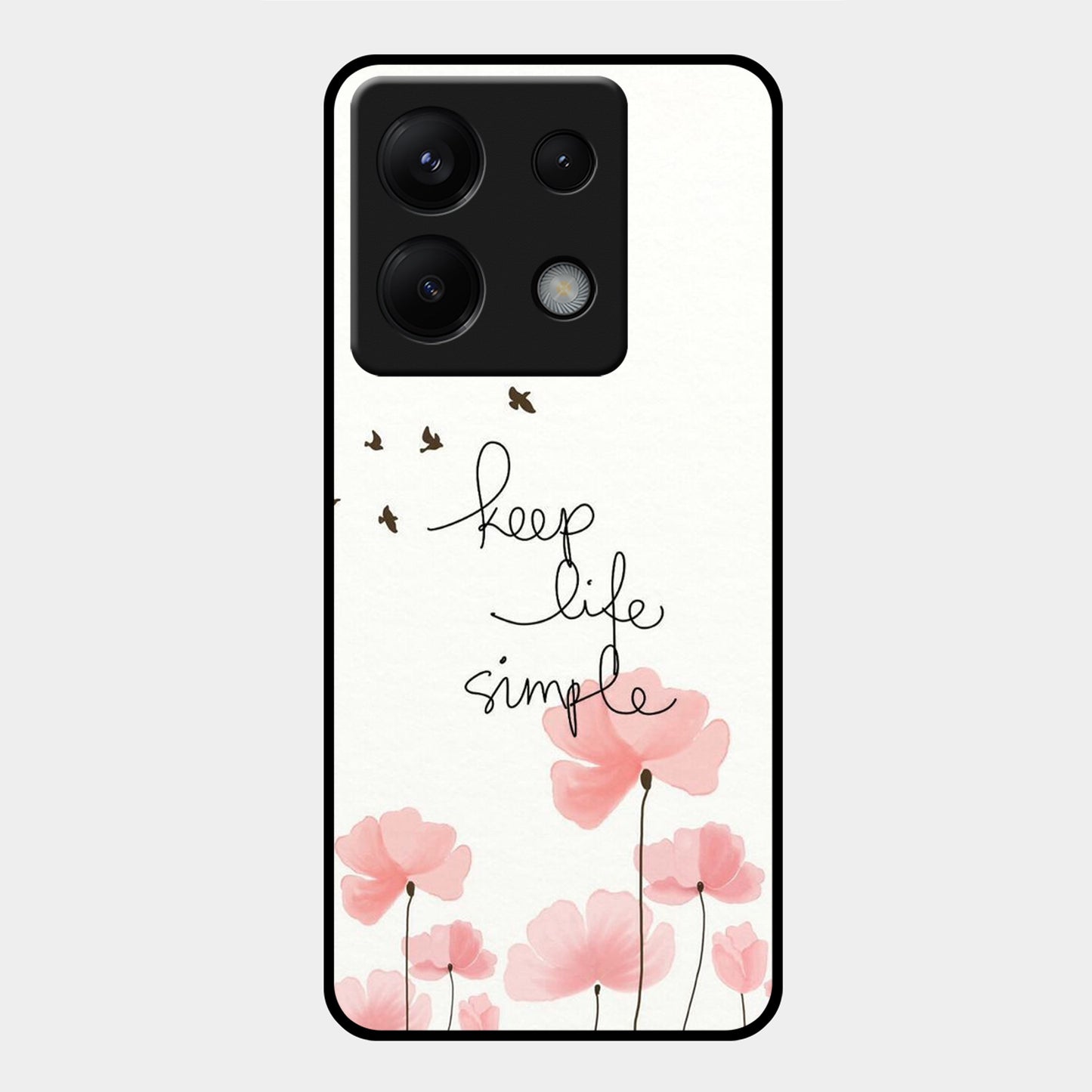 Keep Life Simple  Glossy Metal Case Cover For Redmi
