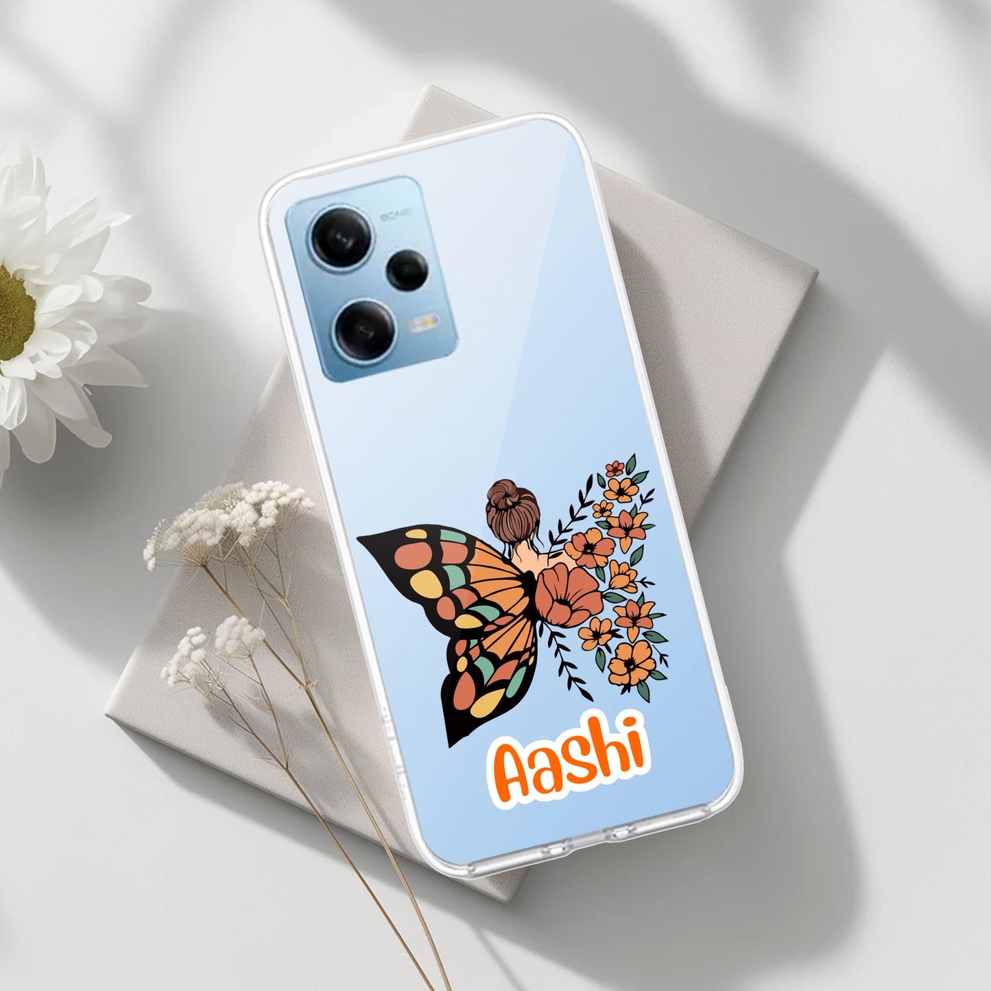 Butterfly Customize Transparent Silicon Case For Redmi/Xiaomi