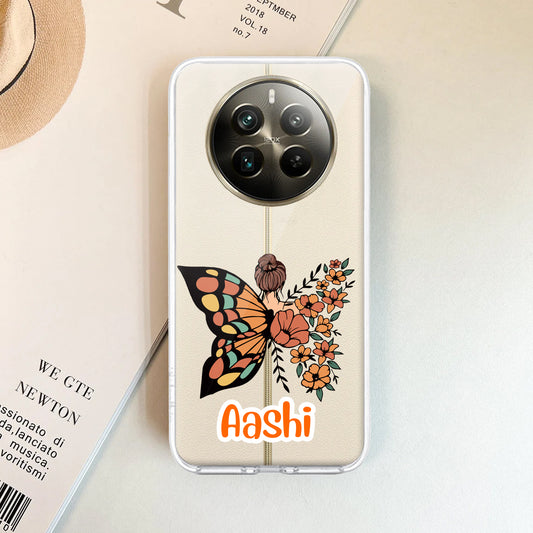 Butterfly Customize Transparent Silicon Case For Realme/Narzo