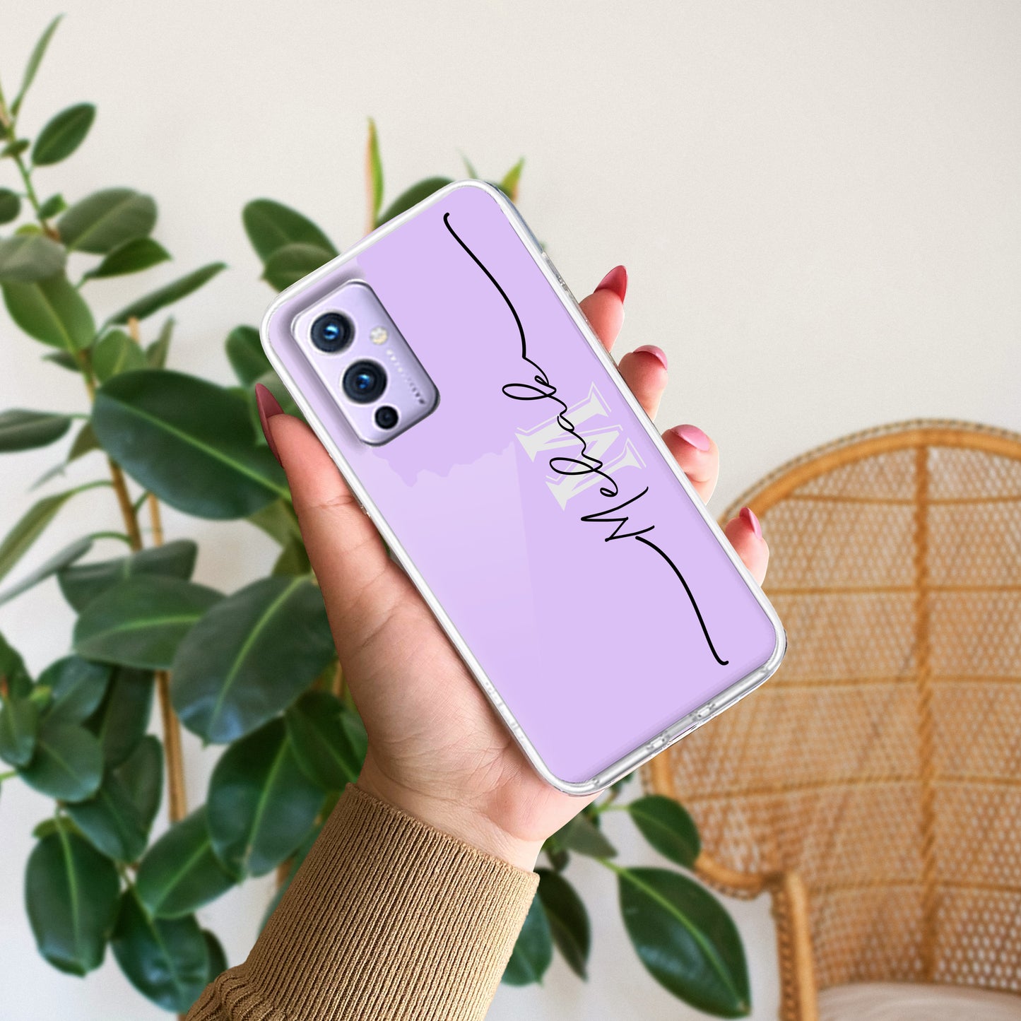 Personalized Initials Lavender Silicon Case For OnePlus