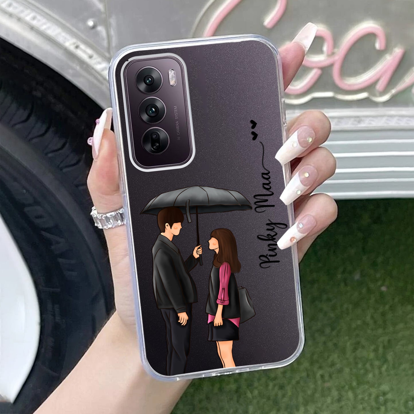 Caring Couple Customize Transparent Silicon Case For Oppo