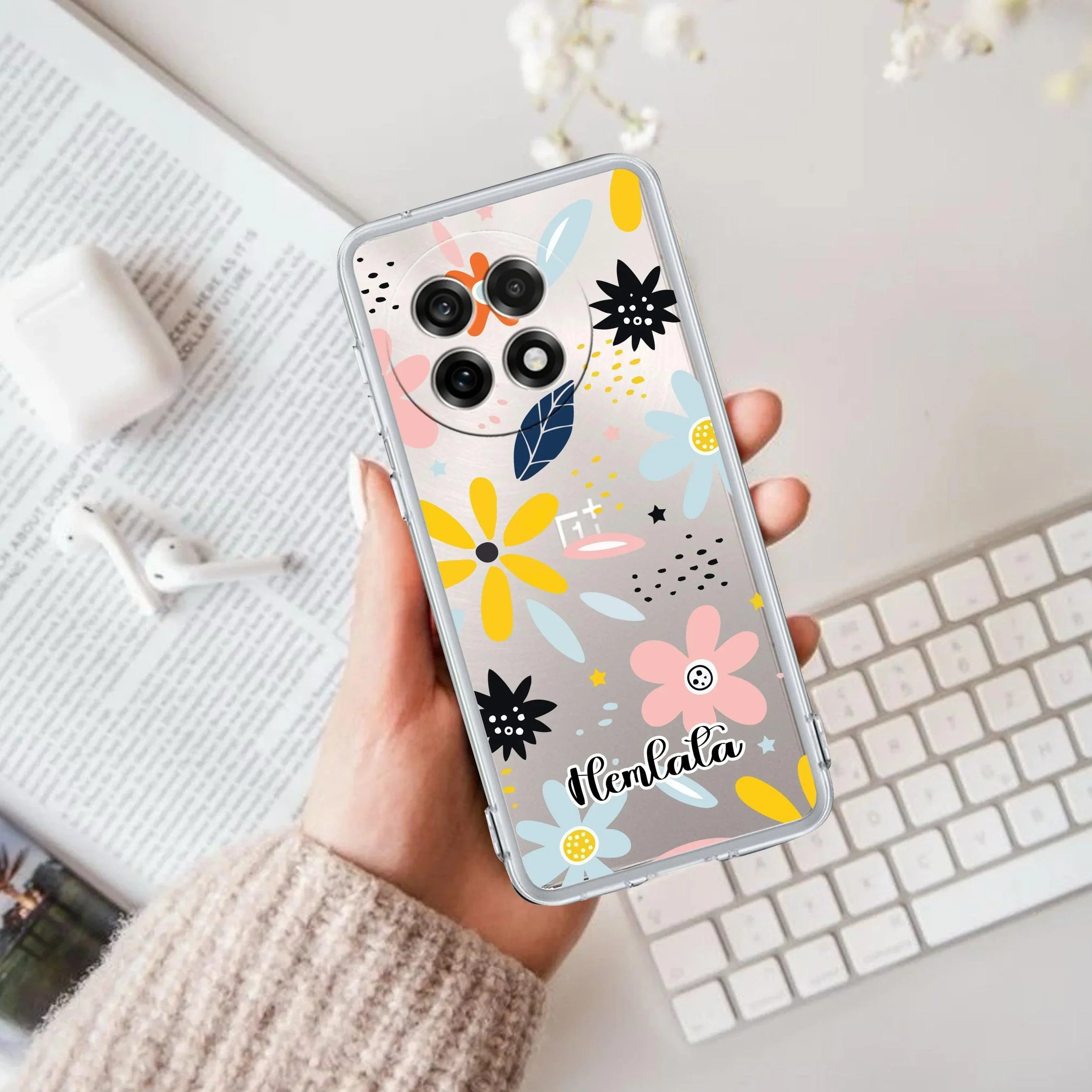 Multi Floral Customize Transparent Silicon Case For OnePlus - ShopOnCliQ