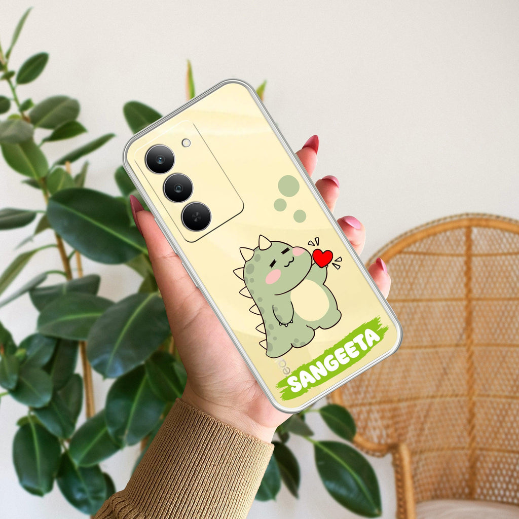 Mini Dino Customize Anti Yelllow Case For Realme 14x 5G