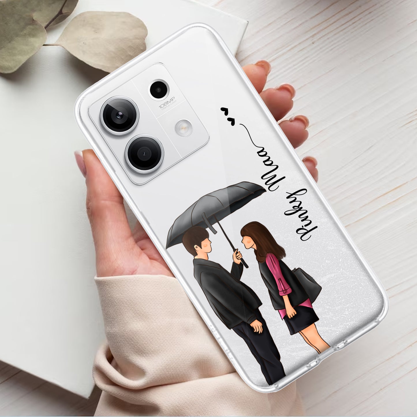 Caring Couple Customize Transparent Silicon Case For Redmi/Xiaomi
