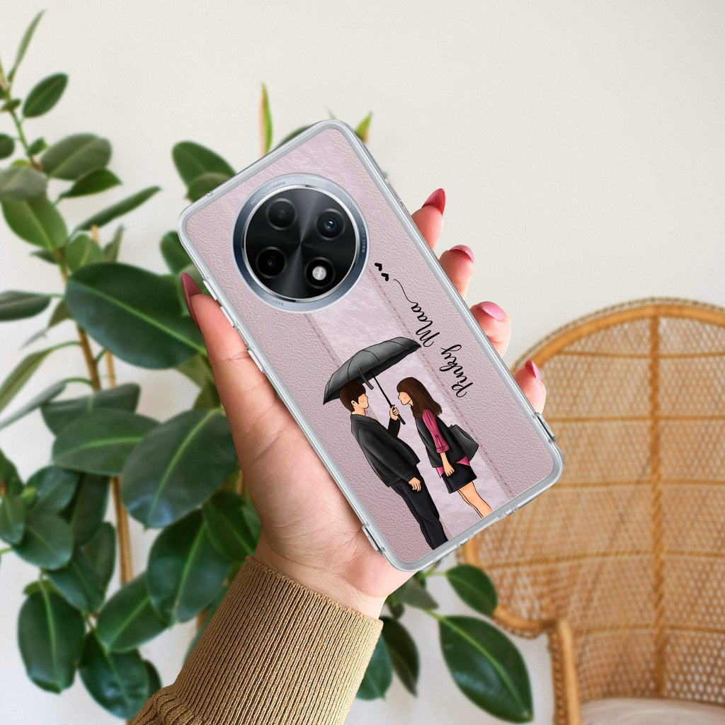 Caring Couple Customize Transparent Silicon Case For Oppo F25 Pro 5G
