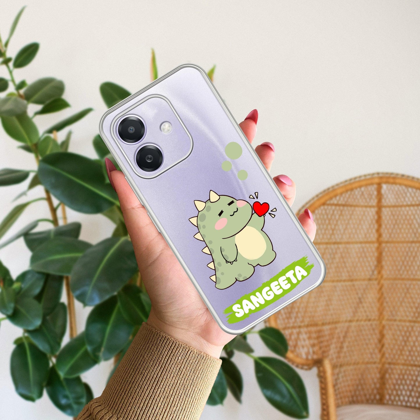 Mini Dino Customize Transparent Silicon Case For Oppo