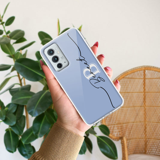 Personalized Initials Azure Silicon Case For OnePlus