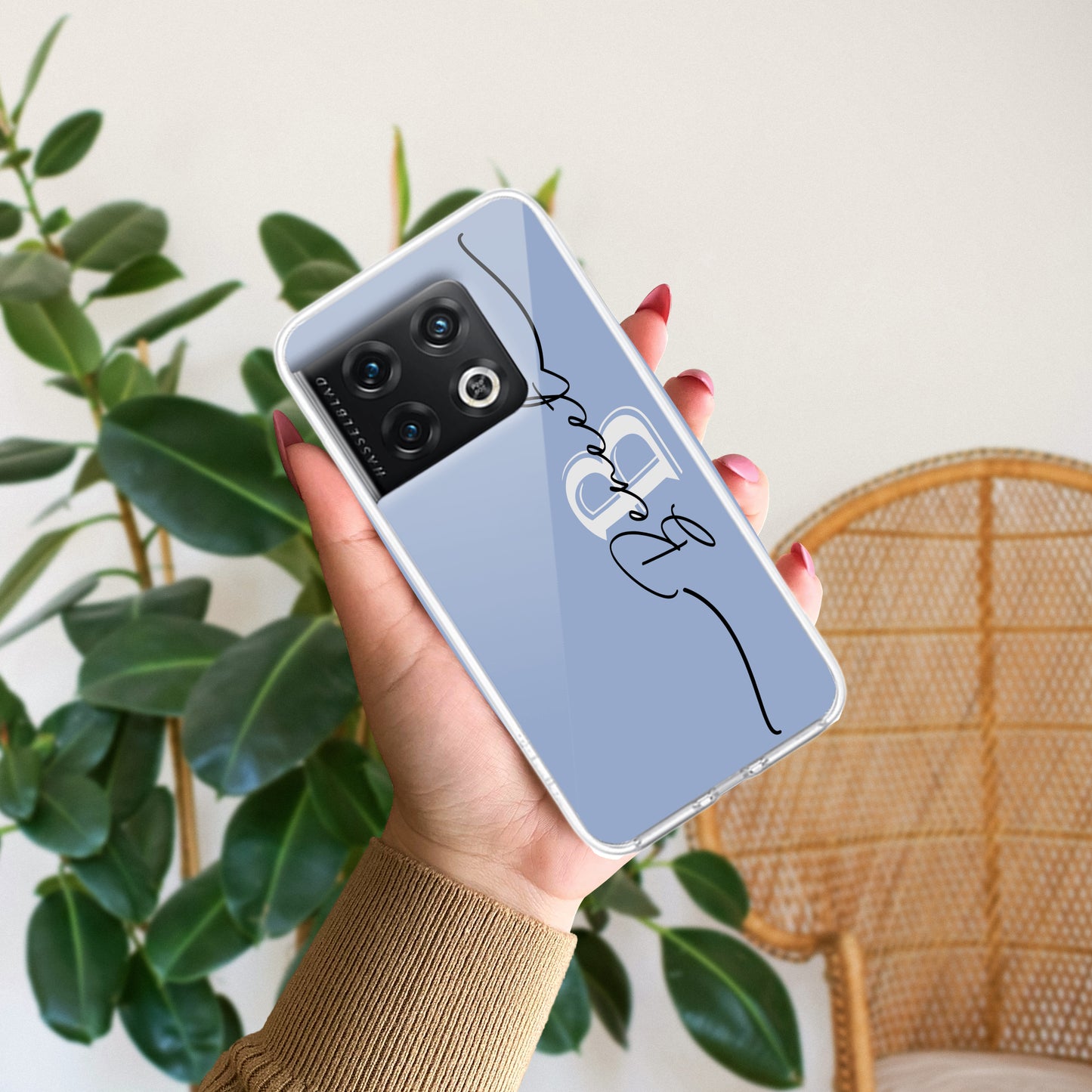 Personalized Initials Azure Silicon Case For OnePlus