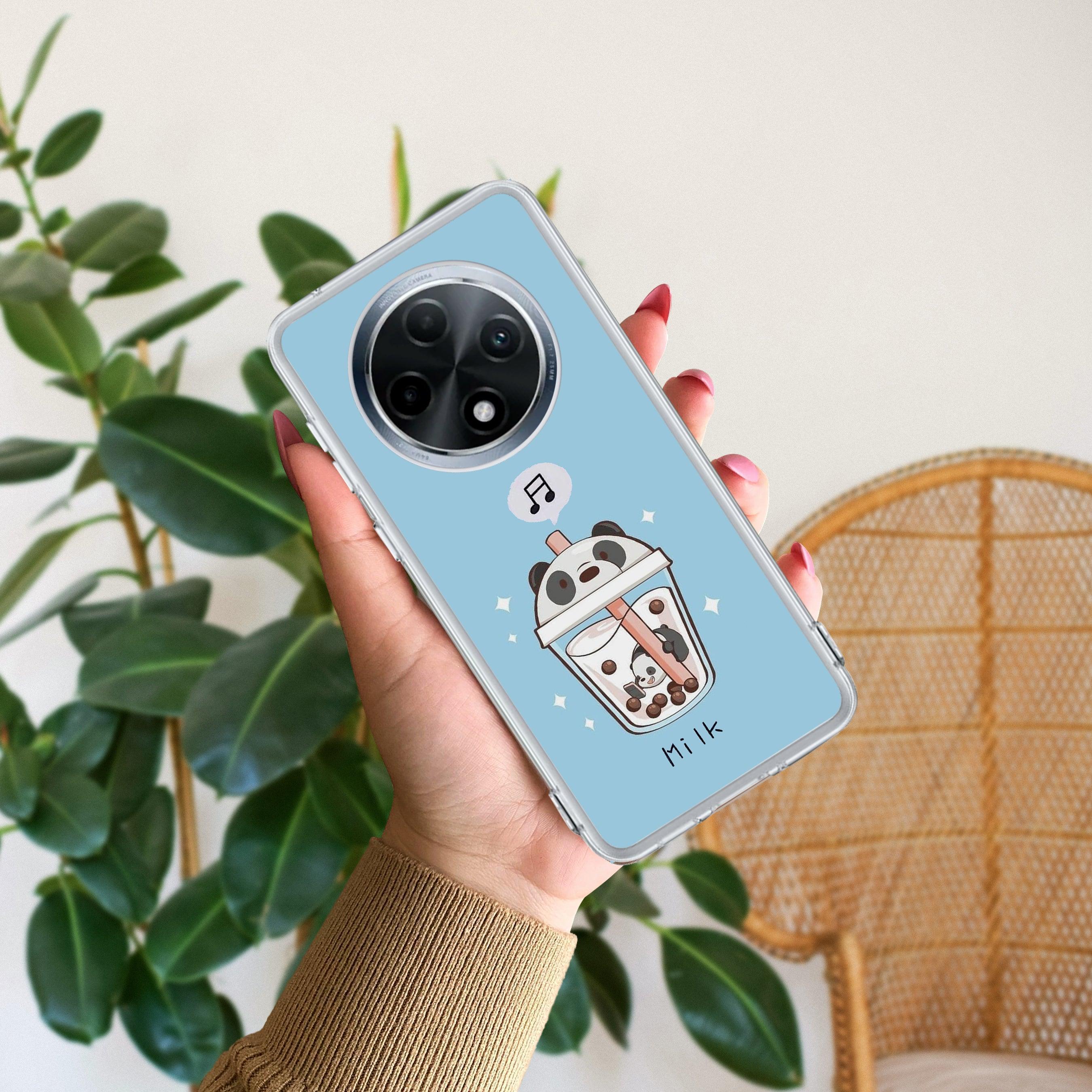 Cartoon Milk Tea We Bare Bears Anti Yellow Case For Oppo F27 5G