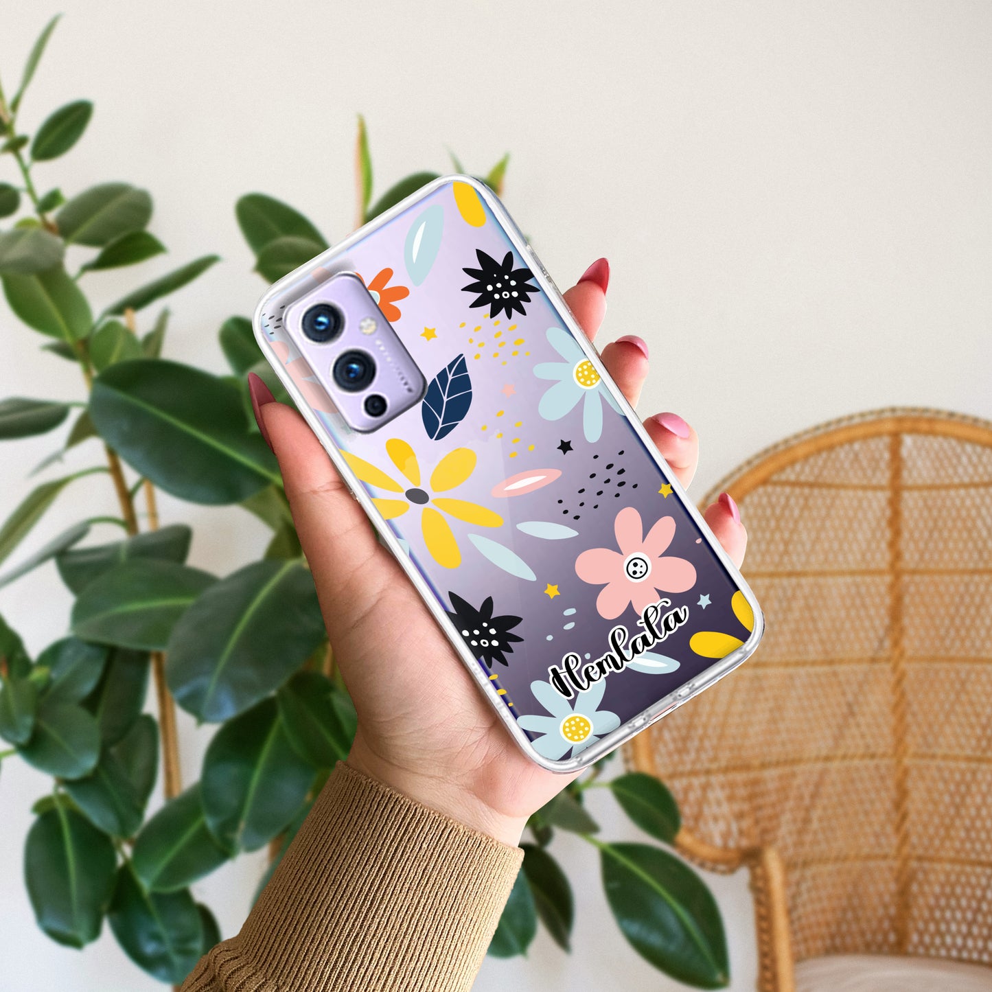 Multi Floral Customize Transparent Silicon Case For OnePlus