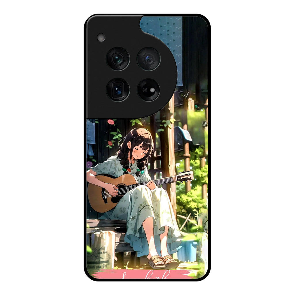 Guitar Girl Glossy Metal Case Cover For OnePlus - ShopOnCliQ