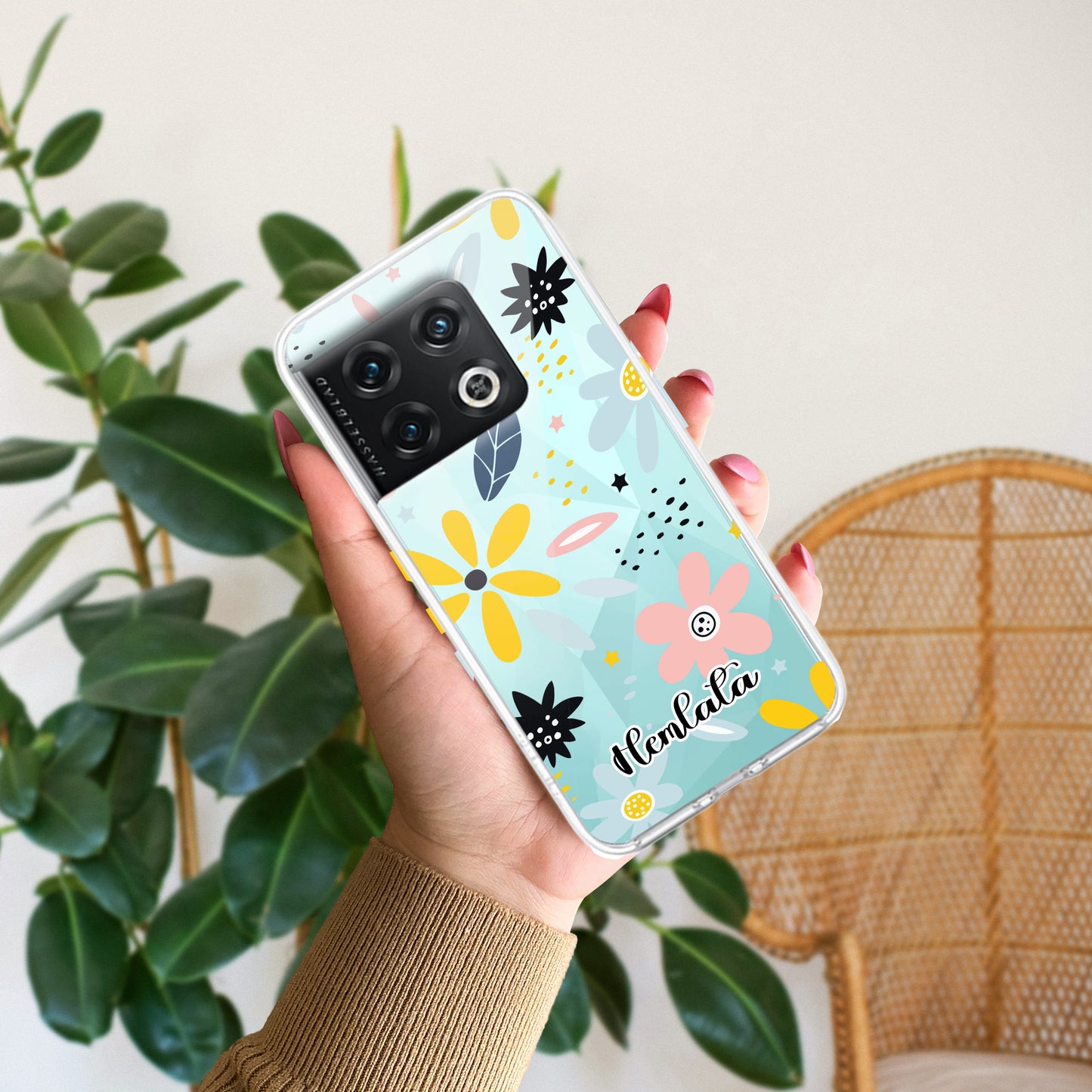 Multi Floral Customize Transparent Silicon Case For OnePlus