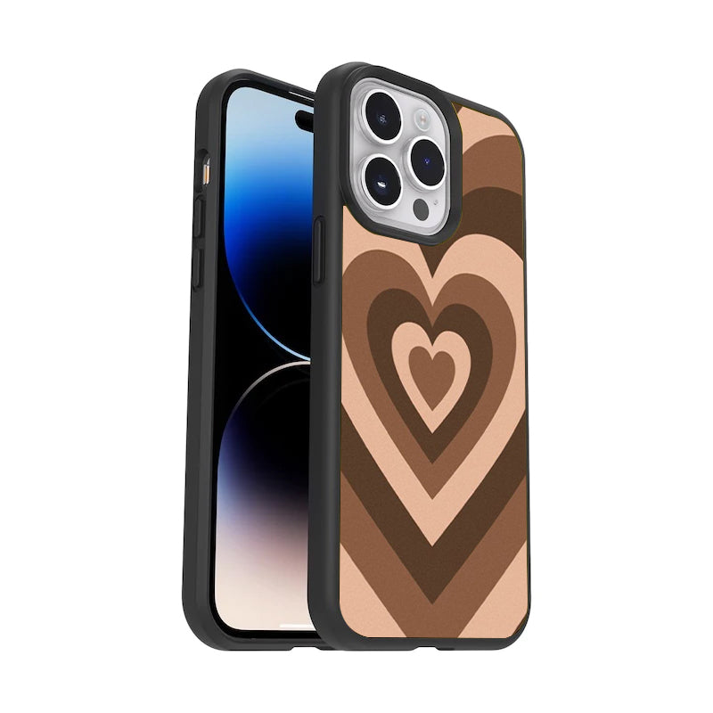 Latte Love Pattern Glossy Metal Case Cover For Redmi