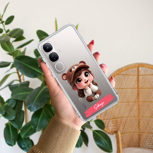 Little Girl Customize Transparent Silicon Case For Vivo