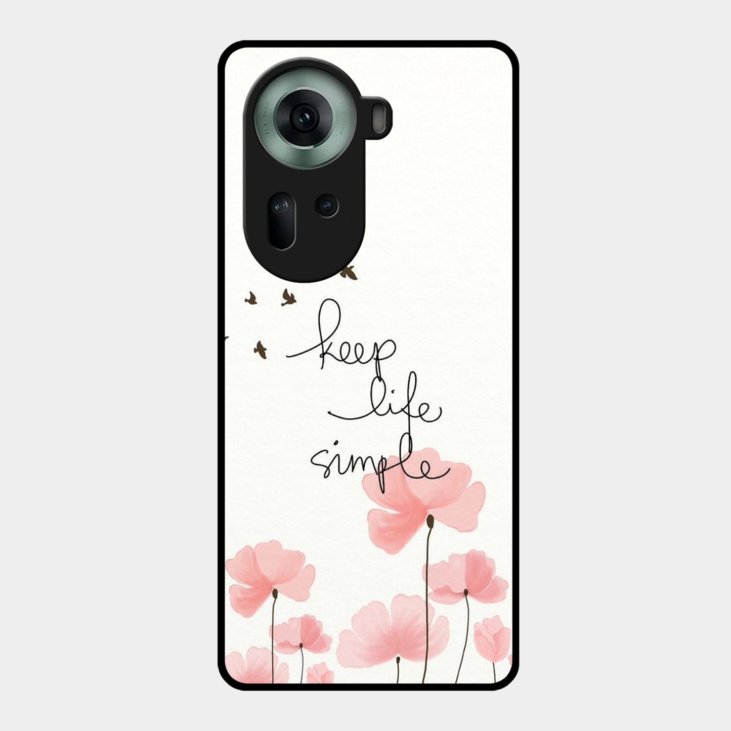 Keep Life Simple Glossy Metal Case Cover For Oppo