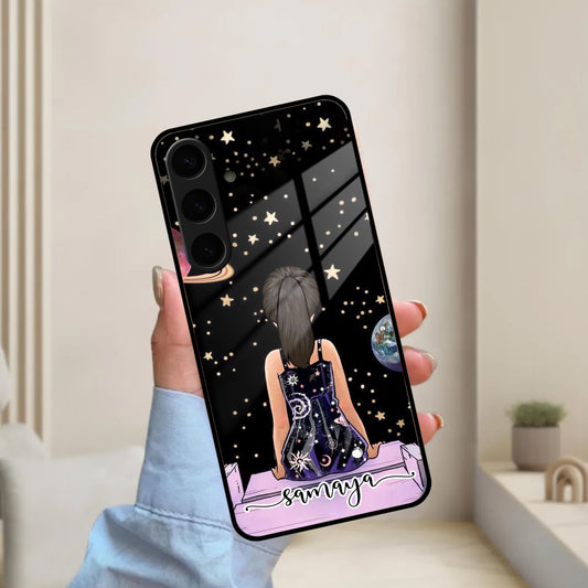 Girl In Universe Customised Glossy Metal Case Cover For Samsung