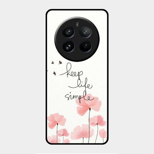 Keep Life Simple Glossy Metal Case Cover For Realme