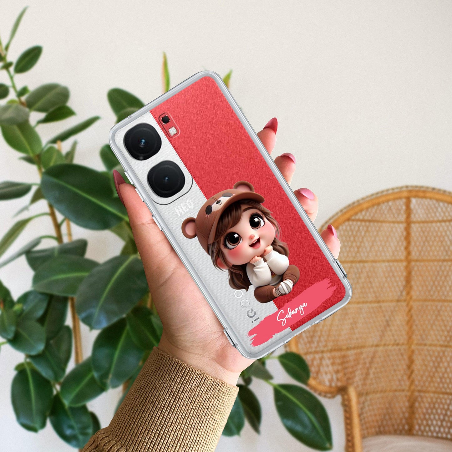 Little Girl Customize Transparent Silicon Case For iQOO