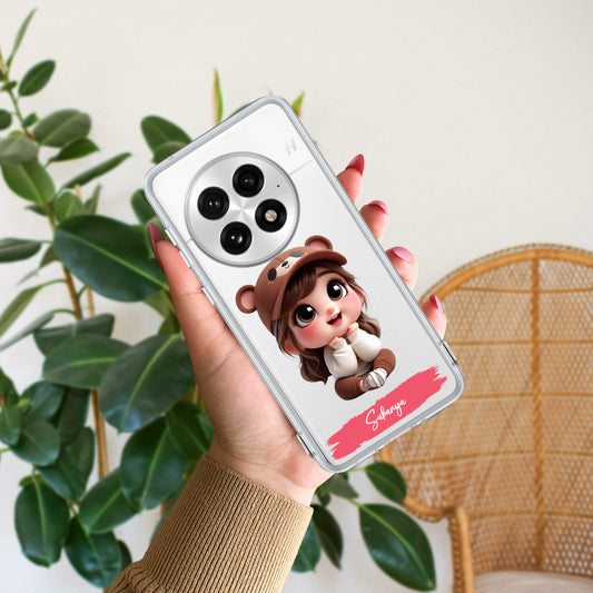 Little Girl Customize Transparent Silicon Case For OnePlus