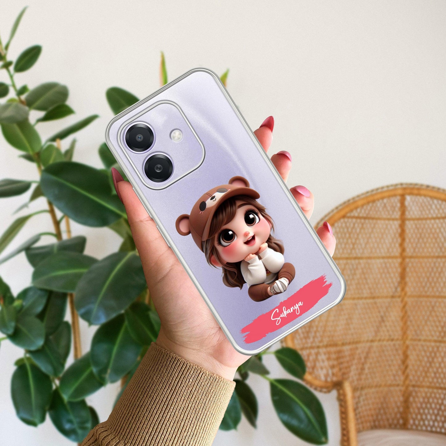 Little Girl Customize Transparent Silicon Case For Oppo