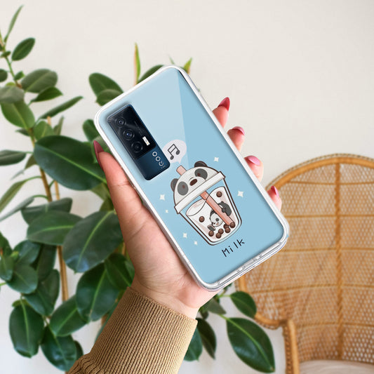 Cartoon Milk Tea We Bare Bears Silicon Case For iQOO