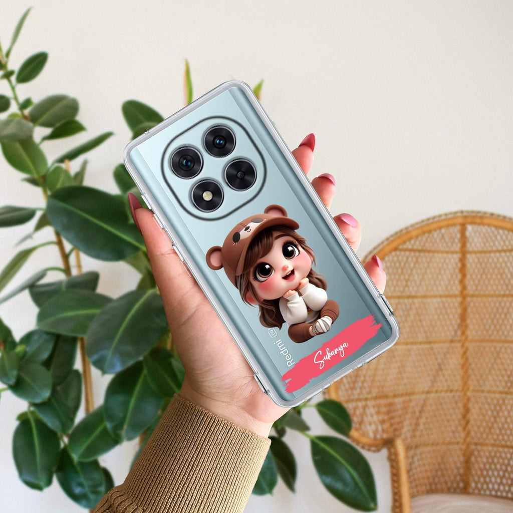 Little Girl Customize Transparent Silicon Case For Redmi 13 5G