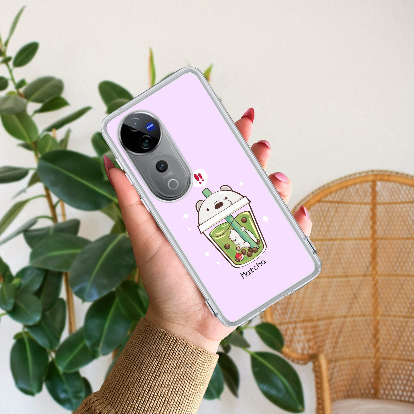 Cartoon Matcha Tea We Bare Bears Silicon Case For Vivo