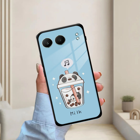 Cartoon Milk Tea We Bare Bears Glossy Metal Case Cover For OnePlus