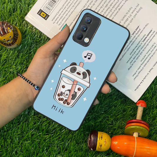 Cartoon Milk Tea We Bare Bears Glossy Metal Case Cover For Realme